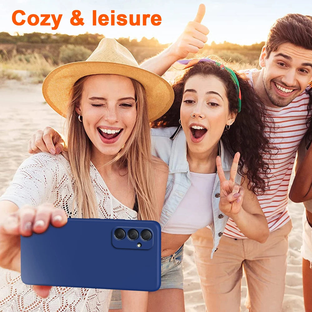 Luxury Liquid Silicone Phonr Case For Samsung Galaxy A16 A26 A36 A56 A06 A05 A05S A15 A25 A35 A55 5G Cover Cases