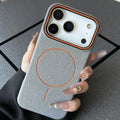 Lichee Pattern Magnetic Phone Case for iPhone 17 Series, For MagSafe Color-Block TPU Cover, Shockproof Protective Matte Shell