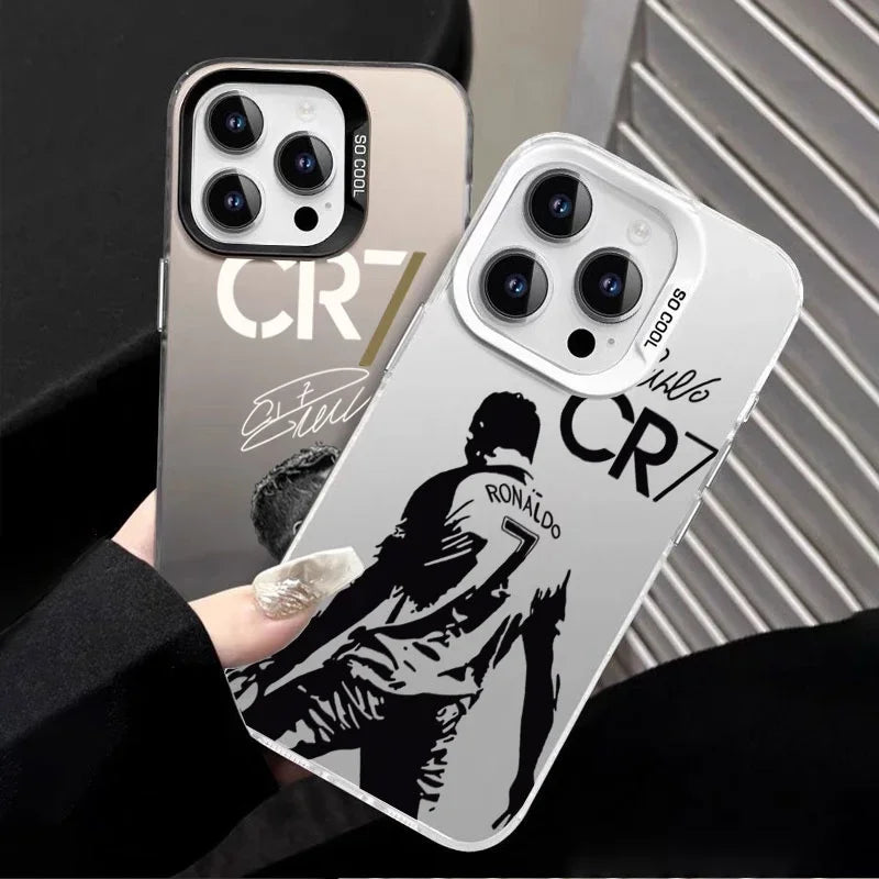 Football Player C-Cristianos R-Ronaldos Phone Case For IPhone 11 Pro Max 16 15 14 X XS MAX XR 8 7 6 Plus 12 13 Mini Hard Cover