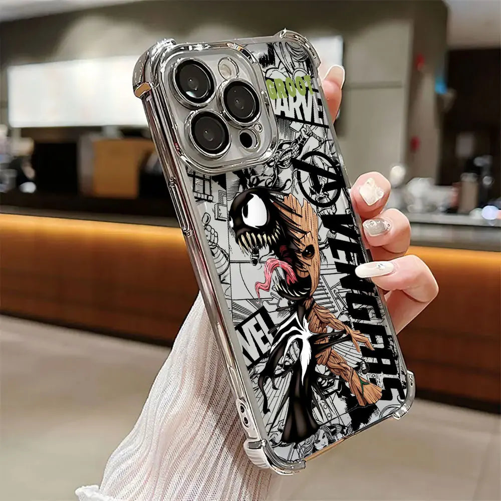 Baby The Avenger Marvel Groot Luxury Case For iPhone 17E 17 16 Pro 15 14 13 12 11 Pro Max 17 Air 16 E Plus Silicone Phone Cover