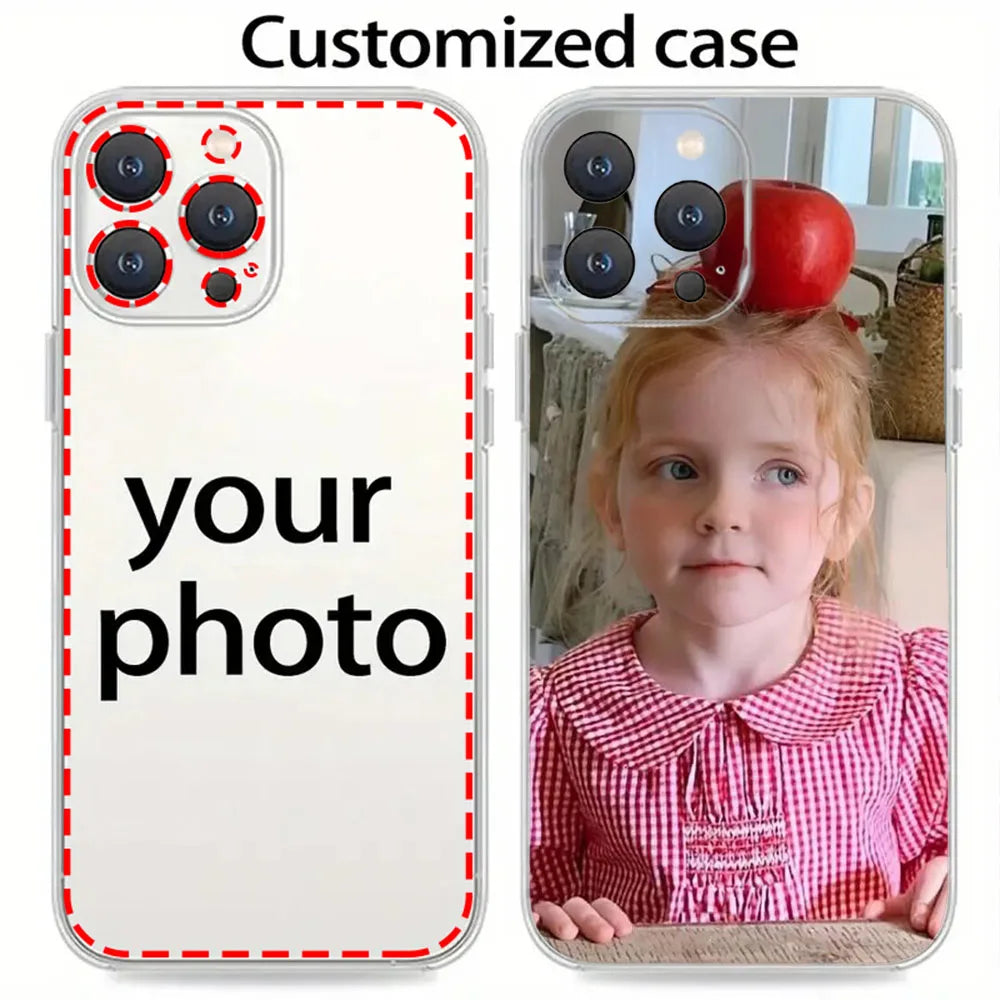Customized Case For iPhone 17 Air 16 15 14 13 12 11 Pro Max Mini 6 7 8 Plus 16E X XS XR SE Transparent Phone Case Personalized