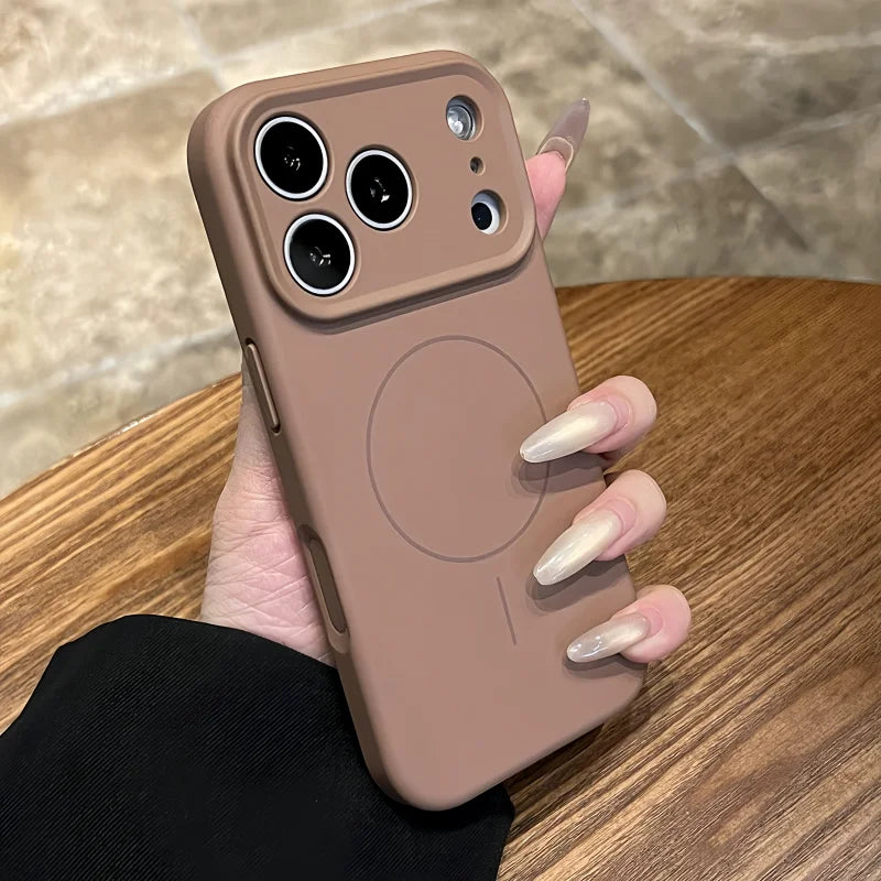 Original Liquid Silicone For Magsafe Soft Phone Case for iPhone 17 Air 16 Plus 15 14 13 12 17 Pro Max Magnetic Matte Candy Cover