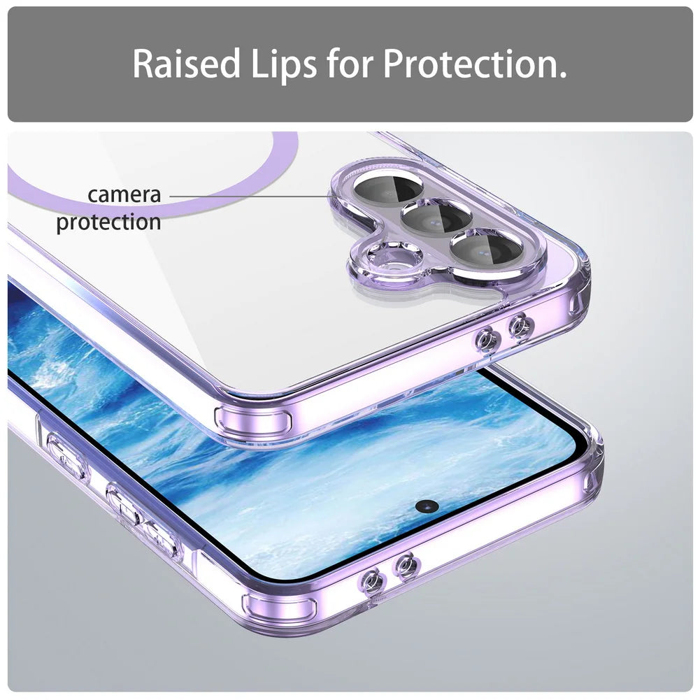 4 Corner Airbags Clear Anti-Yellowing Phone Case for Samsung A17 A37 A57 Galaxy A36 A56 A16  Raised Camera Lens Protective Cover