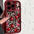 Butterfly Leopard Cherry Pattern Shockproof Silicone Phone Case For iPhone 17 16 Pro Max XS XR 7 8 14 15 Plus 13 12 11 16e Cover