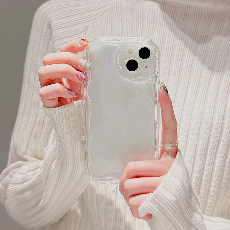 Transparent Wave Case for Xiaomi Redmi K50 Pro 9A 9T 13C 9 9C 10C 12C 10 Mi 13 11 12 Lite 13T 12T Pro 14 TPU Phone Cover Cases