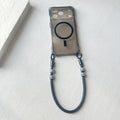 Leather Beaded Lanyard Phone Case Suitable For iPhone 17 Pro Max Wristband 17 Air Magnetic 17 Pro Drop Protection Case,Charm