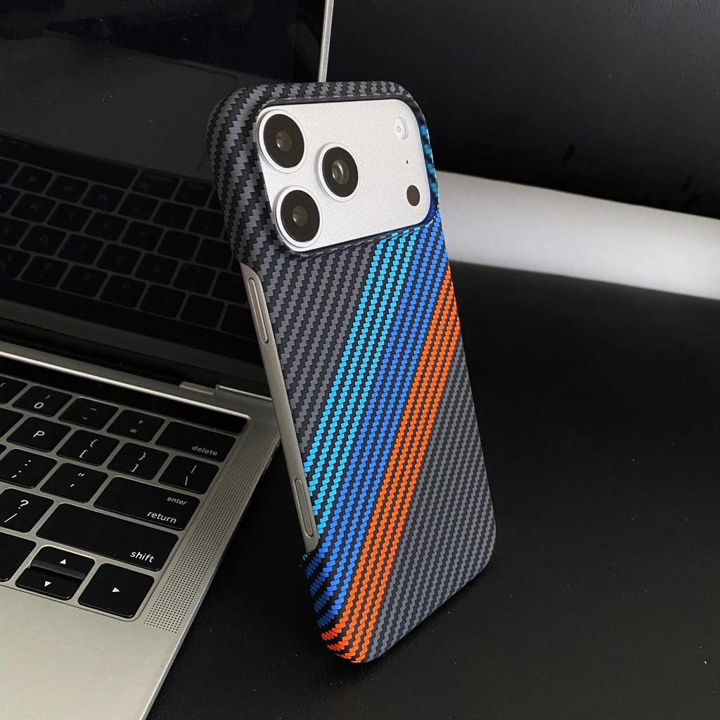 Magnetic Wireless Charging Luxury Kelvar Carbon Fiber Phone Case for iPhone 17 Air 16 15Plus 14 13 12 Pro Max Shockproof Cover