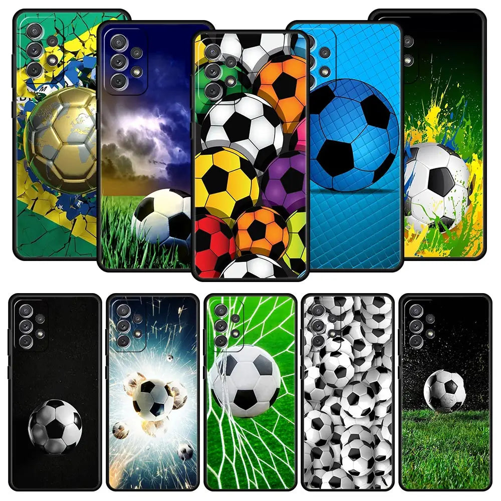 Soccer ball Football Phone Case For Samsung Galaxy A13 A51 A71 A41 A31 A21S A11 A03S A12 A32 A52 A22 A23 A33 A53 A73 5G Cover