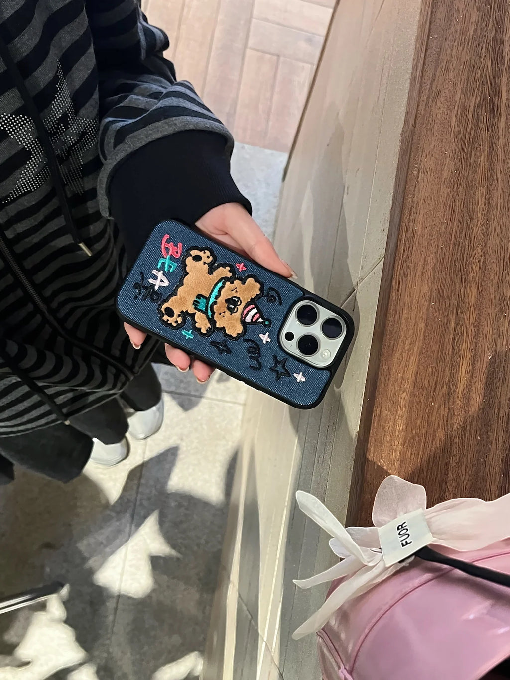 New Classic Embroidery style Cartoon For Hello Kitty Creative Festival Gifts Must-Haves Case For Iphone 17/16/13/14/15 Pro Max