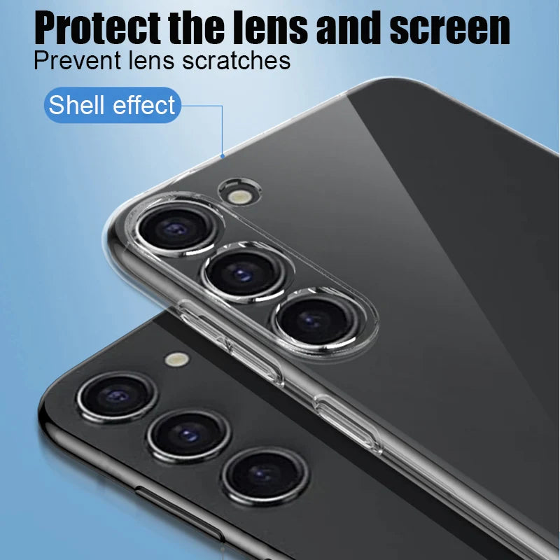Ultra-thin Clear Phone Case For Samsung Galaxy S25 S24 S23 S26 Plus S22 Ultra S21 Fe S25 Edge A17 A37 A57 Silicone Soft Case