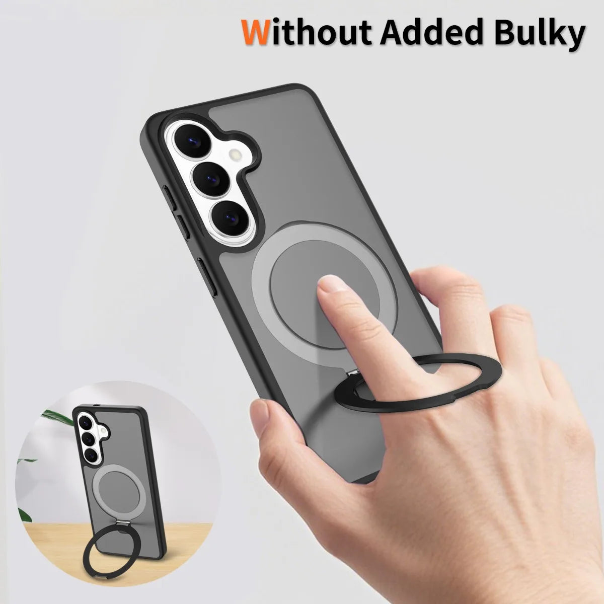 Magnetic for Magsafe Phone Case for Samsung Galaxy S25 Edge S26 Ultra S24 FE S23 A06 A07 A17 A16 A36 A56 Ring Holder Hard Cover