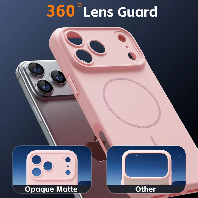 Magnetic Silicone Soft Case for Magsafe IPhone 17 Air 16 15 14 13 12 Pro Max Plus 17Air 17Pro i Phone i17 ProMax Mag Safe Cover