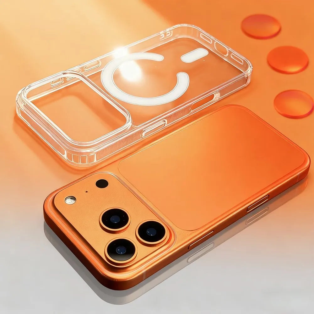 Magnetic Original Clear Case For iPhone 17 16 15 14 13 12 11 Pro Max Plus Mini Air Funda For Magsafe Silicone Transparent Cover