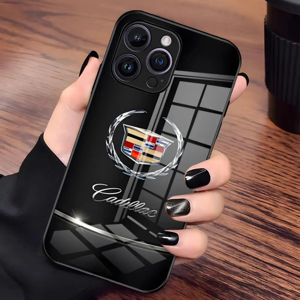 C-Cadillaces Cars Phone Case For IPhone 17 Pro Max 15 Pro 16 14 Plus 12 13 Mini 11 Pro Shockproof Glass Cover