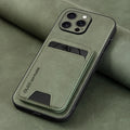 Luxury leather card holder phone case for iPhone 16E 16 17 15 14 13 11 Pro max wallet card bag PU leather shockproof back cover