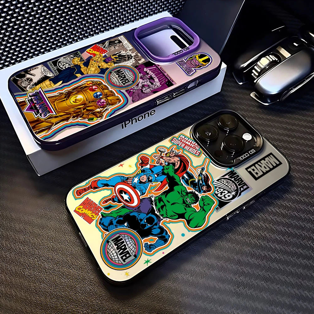 Retro M-MarvelS Super Heroes Case for Samsung Galaxy S24 S23 S22 S21 S20 Note20 Ultra Plus FE M31 4G 5G Matte Shockproof Cover