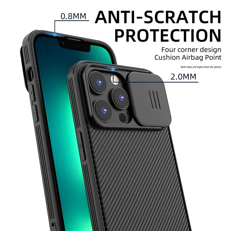 Slide Camera Lens Protection For Magsafe Magnetic Wireless Charging Case For iPhone 13 14 15 16 Pro Max Plus Soft Silicone Cover
