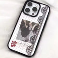 Black Polka Dots Lace Trim Cherry Phone Case For iPhone 17 AIR 16 15 14 13 12 11 Pro MAX X Xr XS 7 8 Plus Y2K Minimalism Cover