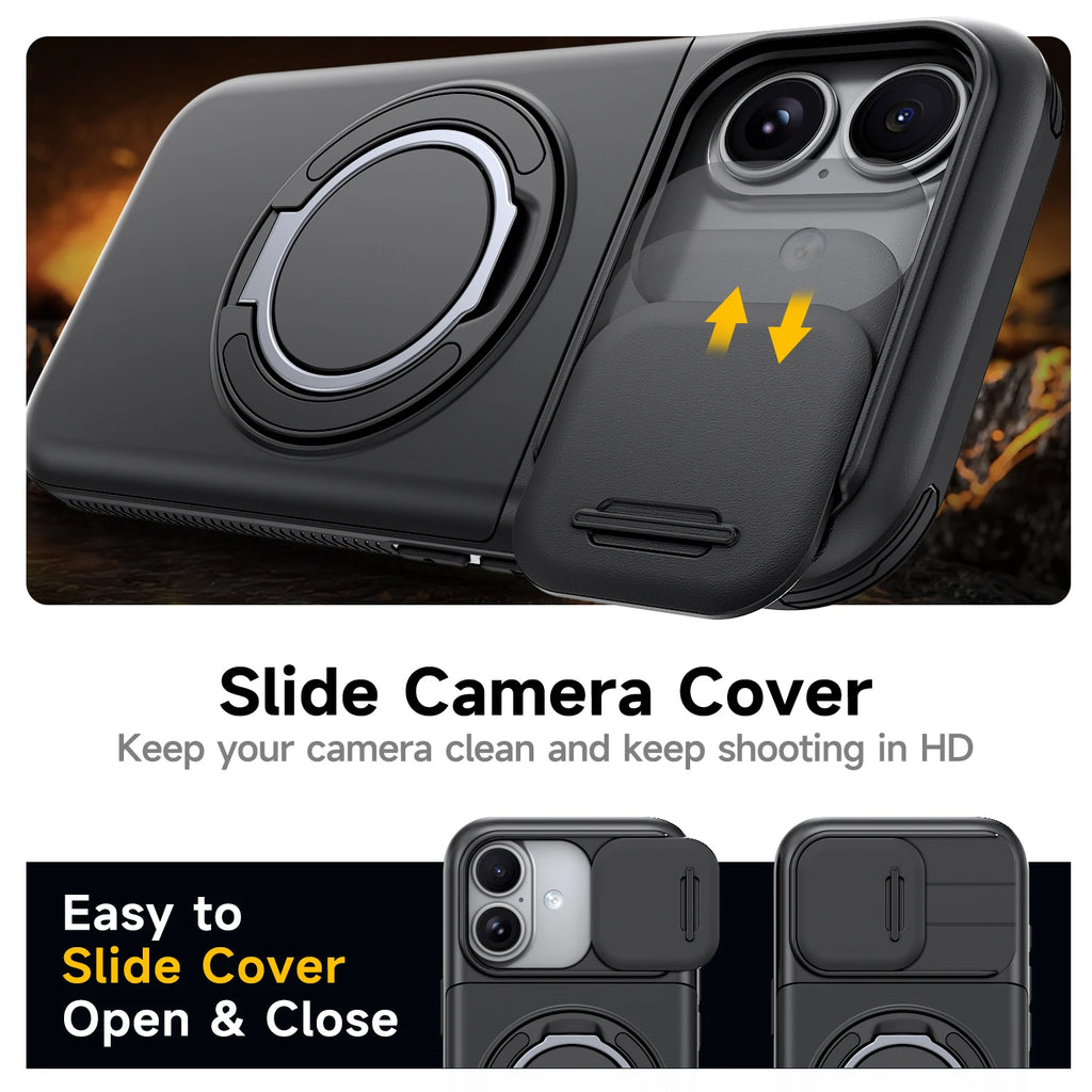Shockproof Luxury Case for Iphone 17 Pro Max 16 Plus 17pro Iphone16 Iphone17 Dual Layer Hard Plastic Protective Cover Cases