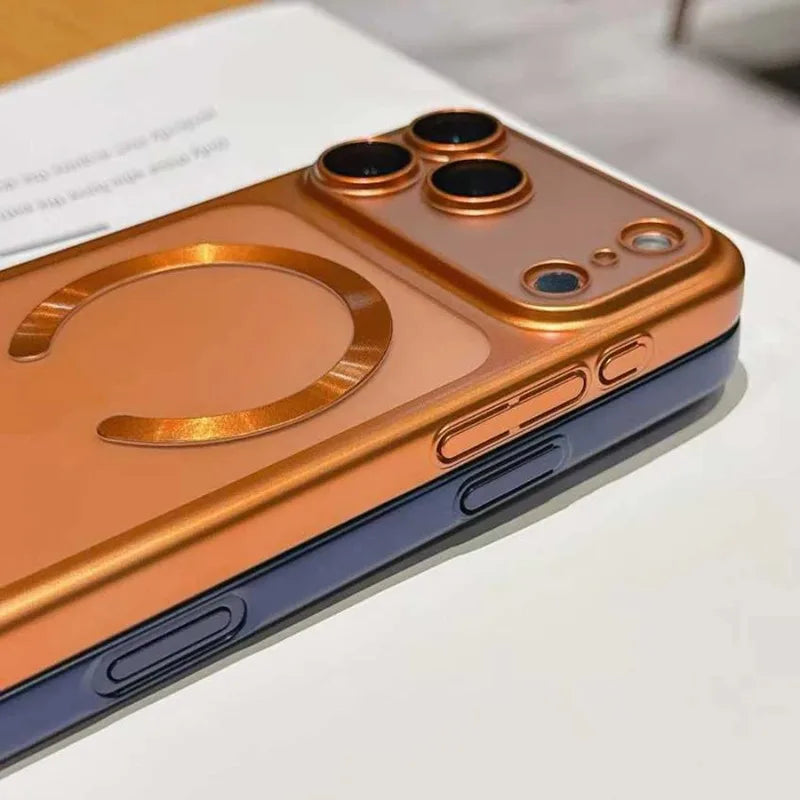 For Magsafe Matte Hard PC Case for iPhone 17 Pro Max Air 17Pro ProMax Magnetic Camera Film Protector Frosted Shockproof Cover