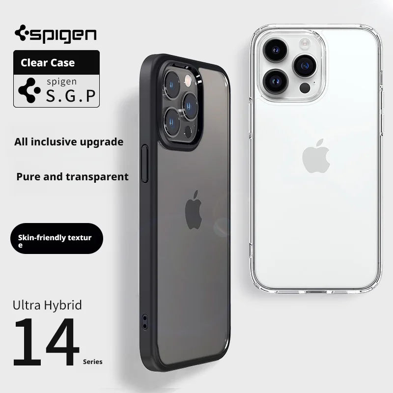 Spigen Ultra Hybrid Case For iPhone 17 Air 12 13 14 15 16 17 Pro Max 16 Plus Ultra-Thin Shockproof Protective Transparent Cover