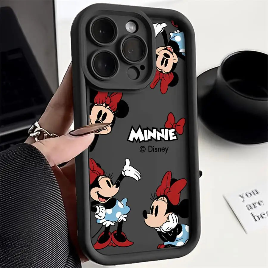 Cartoon Disney Mickey Minnie Mouse Soft Cover Phone Case for iPhone 17 Pro Max 17e 13 12 11 15 16 14 Plus XR XS 16e