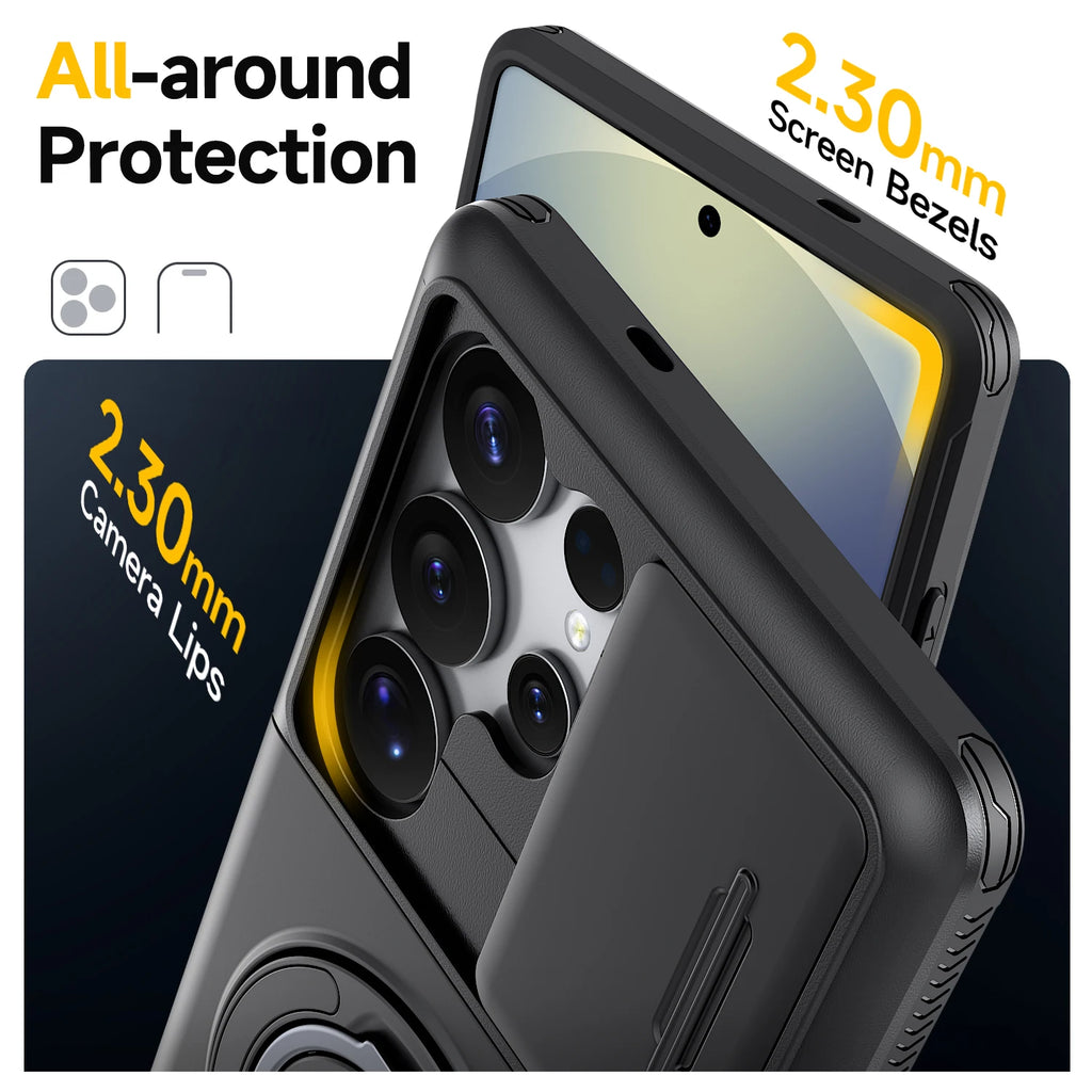 Fashion Strong Rugged Case for Samsung Galaxy S26 Ultra S25 FE S24 Plus S23 S22 A17 A57 5G A37 A27 A16 A26 A36 A56 Case Slot