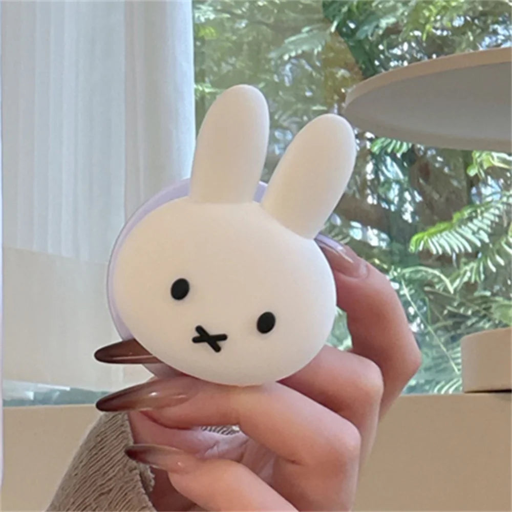 INS Simple Wave Magnetic Phone Case For iPhone 16 Pro 13 14 15 17 Pro Max Cover Rabbit For Magsafe Stand Cartoon Protective Case