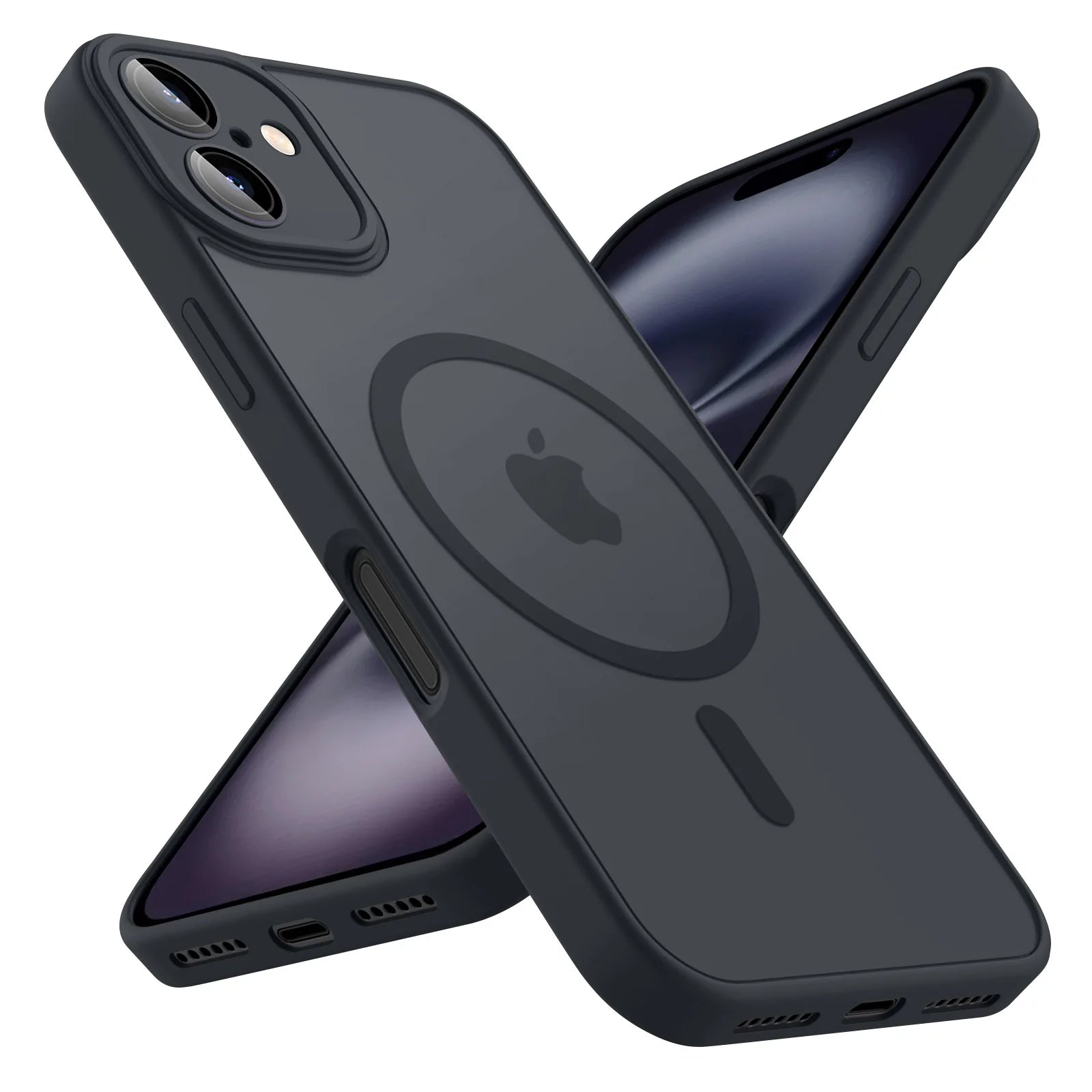 Luxury Frosted Matte Transparent Phone Case For iPhone 17 Air 16 15 14 Plus 13 12 11 17 Pro Max 16e For Magsafe Magnetic Cover