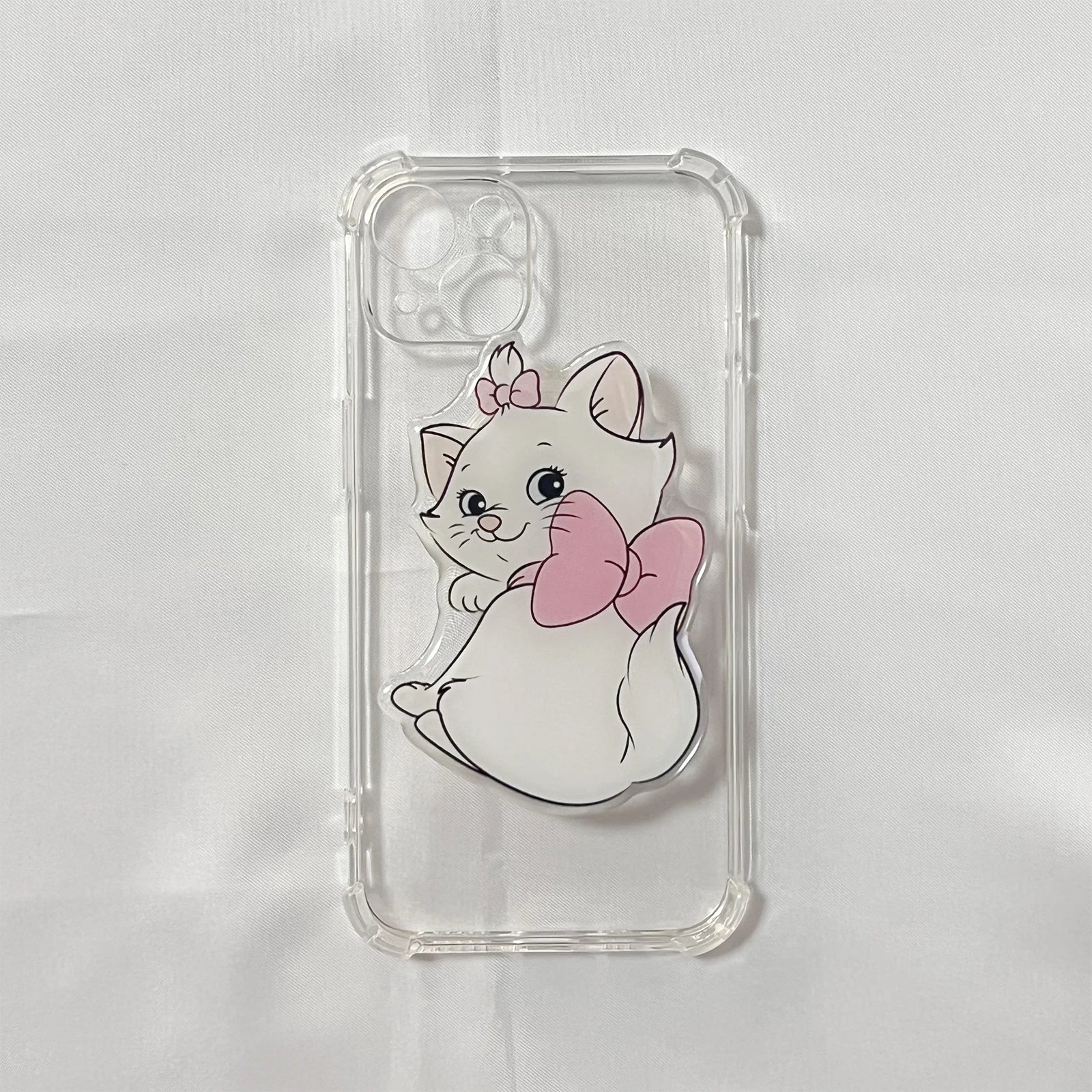 Korean Cute Cartoon Cat Phone Holder Griptok Support For IPhone 17 Pro Max Phone Case Grip Tok Socket Bracket Girl Gift