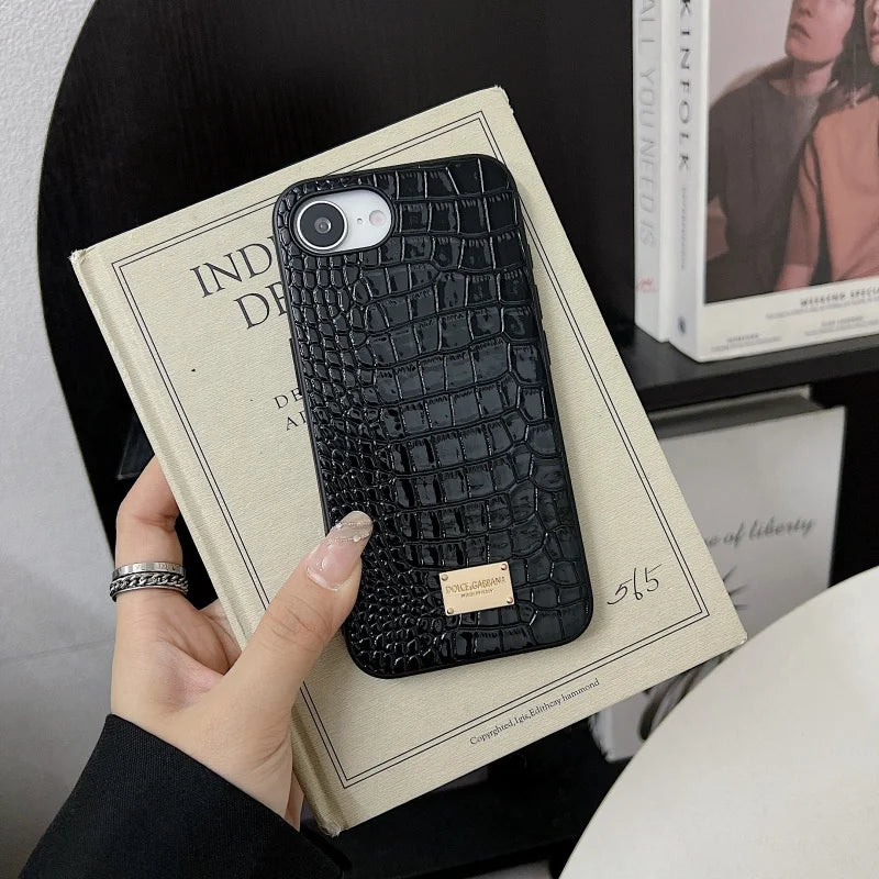 Luxury Leopard Snake leather Anti-Fall Case protectio for iPhone 16 15 13 12 11 14 17 Pro Max Plus 17 Air XS XR shockproof Cover