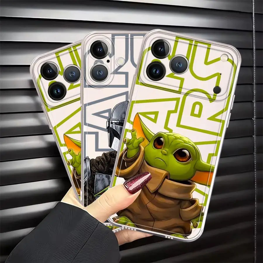 Case for iPhone 17 Pro Max 15 14 Plus 11 16 13 Pro XR 12 Mini XS Max 7 8 Air Soft Phone Cover Star Mandalorians Cover W-Wars