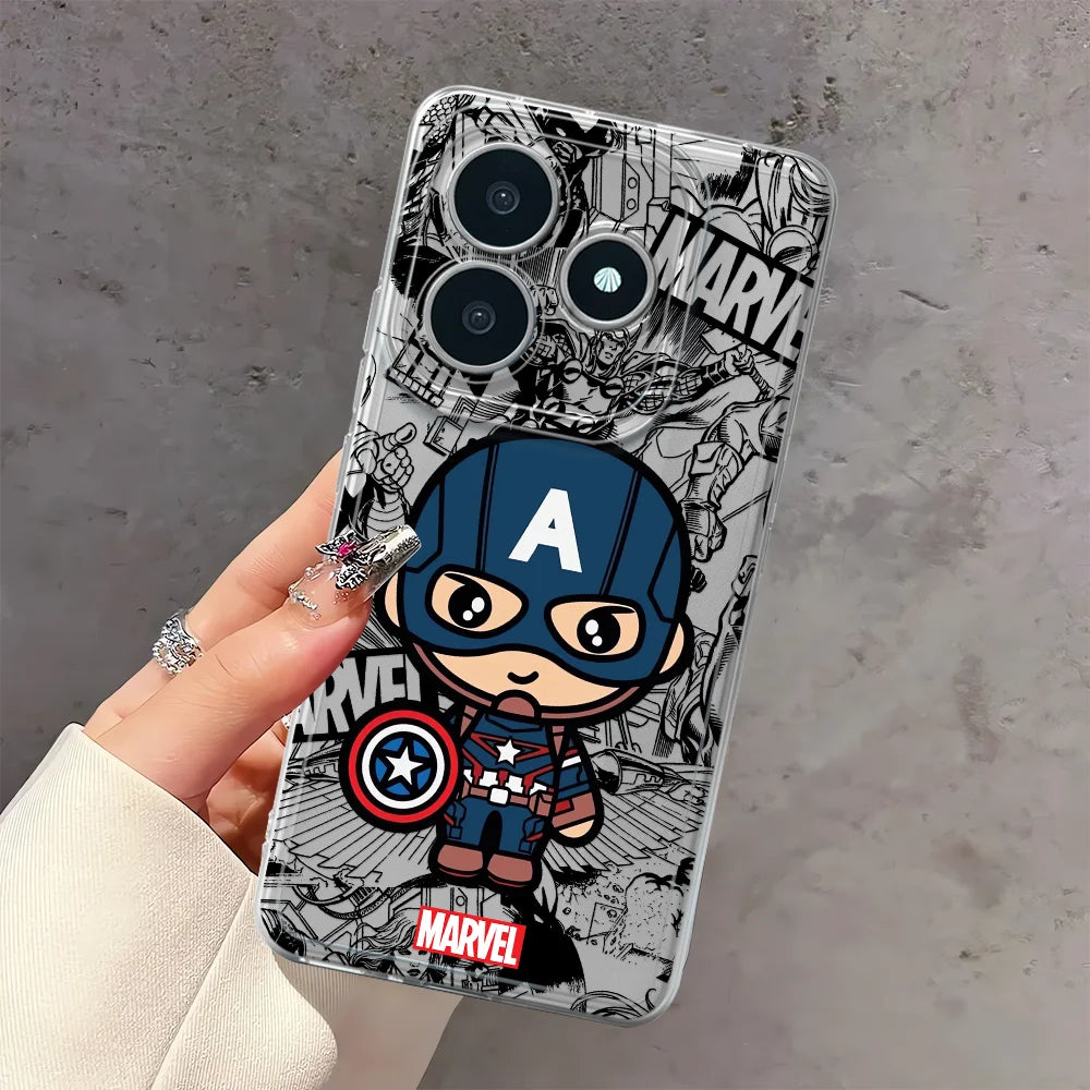 Case for Honor 90 Lite X8 X7b X9b X8b X9a X8a Soft Phone Cover Cartoon Spider Iron Man Groot