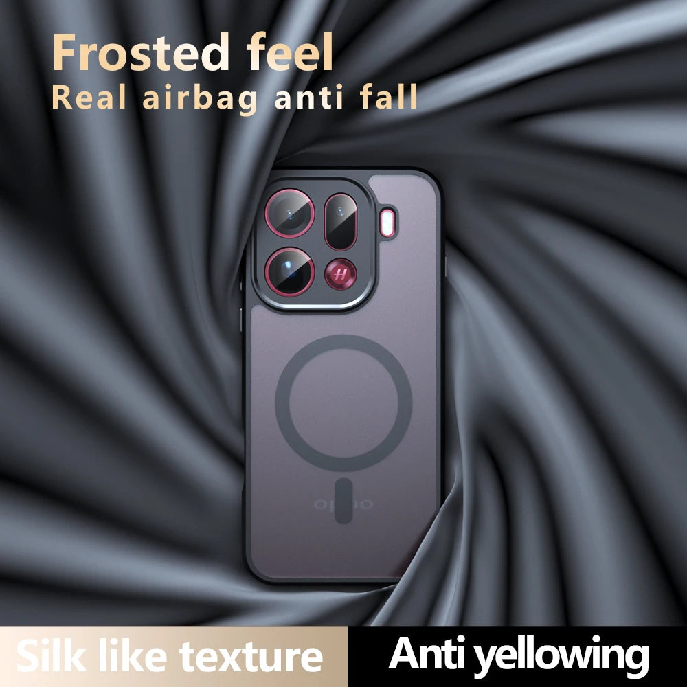 For Magsafe Magnetic Wireless Charging Case For OPPO Find X9 Pro FindX9Pro 5G Shockproof Matte Back Cover Coque