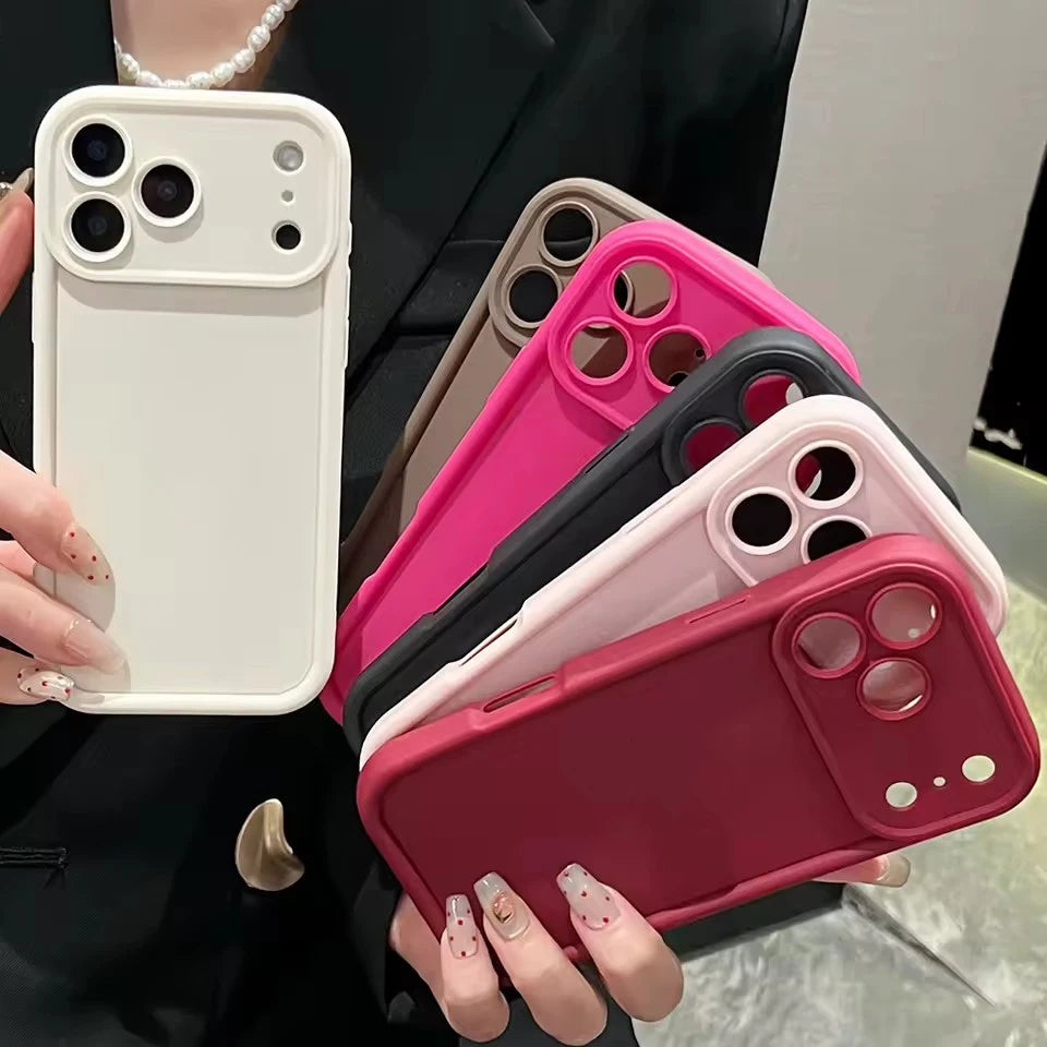 Shockproof Soft Silicone Cover Phone Case For iPhone 16 promax 17 15 14 Pro Max 13 12 11 XS XR 7 8 Plus Candy Color Matte Funda