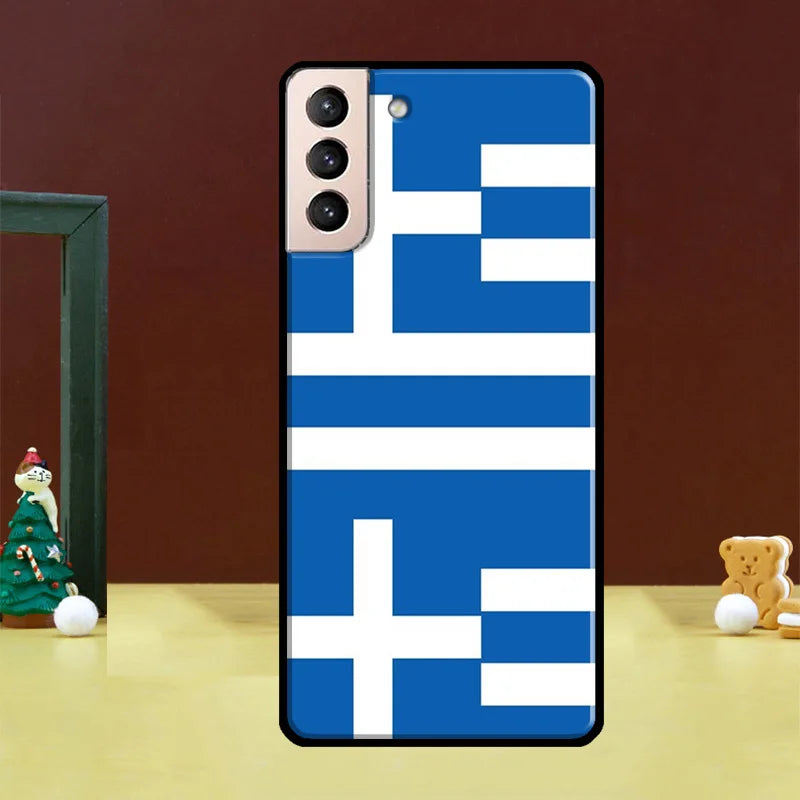 Greece Greek National Flags Phone Case For Samsung Galaxy S23 S24 S25 Ultra S22 S20 S21 S24 FE S9 S10 S25 Plus Cover