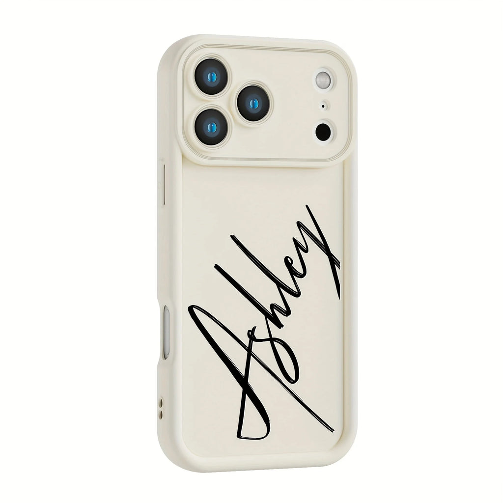 Custom Text Case For iPhone 17 Air 16 15 14 13 12 11 Pro Max SE 2020 2022 XS XR 7 8 Plus Print Your Signature Silicone Soft Case