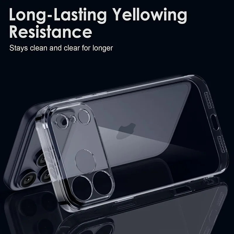 Ultra Thin Clear Phone Case For iPhone 17 16 Pro Max 17Pro Soft Silicone Transparent Cases For iPhone 15 14 13 17 Pro Max Cover