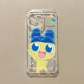 HOT Cartoon Tamagotchi Card Hold Phone Case For Samsung Galaxy S26 S25 S24 S23 FE Edge Plus Ultra M33 M53 M54 5G Airbag Cover