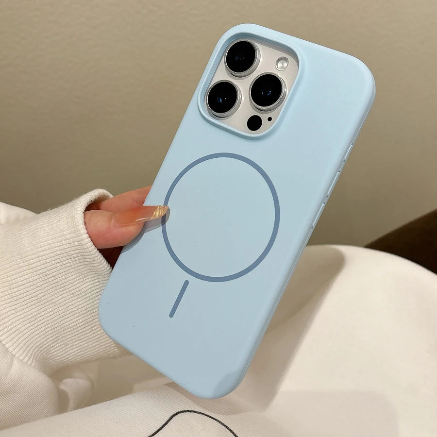 Luxury Original Liquid Silicone For Magsafe Case For iPhone 16 Plus 15 14 13 12 Pro Max Magnetic Wireless Charging Soft Cover
