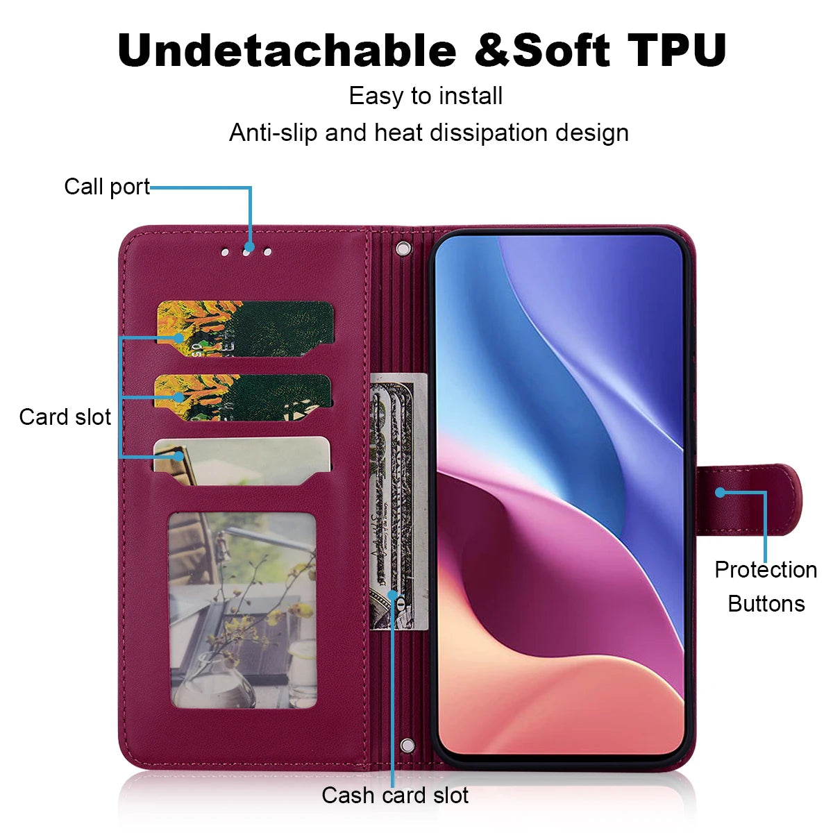 Leather Wallet Flip Phone Case For Samsung Galaxy A56 A36 A26 A16 A06 A55 A35 A25 A15 A05 A05S A54 A14 A13 5G A04S A12 A02S A03S