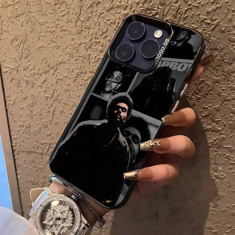 The W-Weeknd XO Singer Phone Case For iPhone 16,15,14,13,12,11,Pro,XS,Max,Plus,Mini,SE Black Candy Matte Shockproof Cover