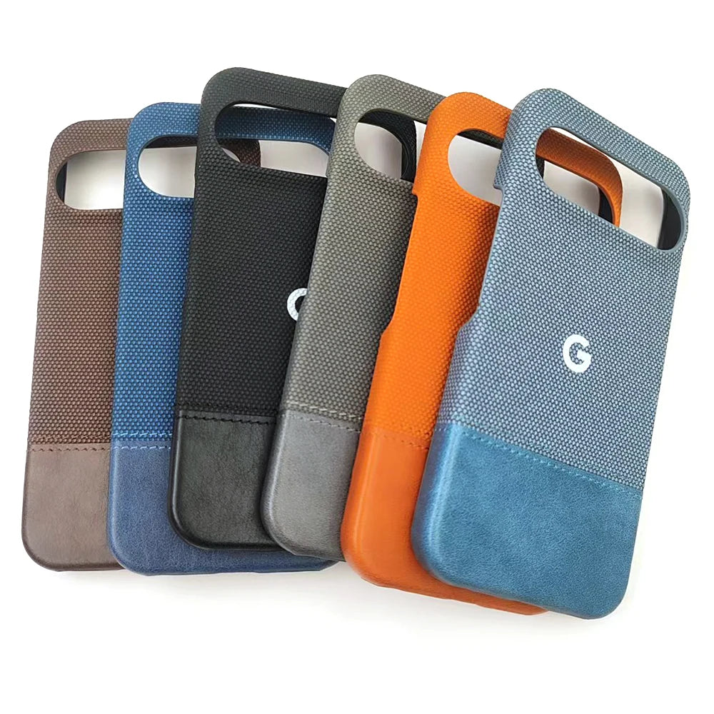 Fashion Cloth Fabric Leather Phone Case For Google Pixel 9 8 Pro 10 Pro XL 8A 9ProXL 10Pro Matte Skin Feel Shockproof Thin Cover