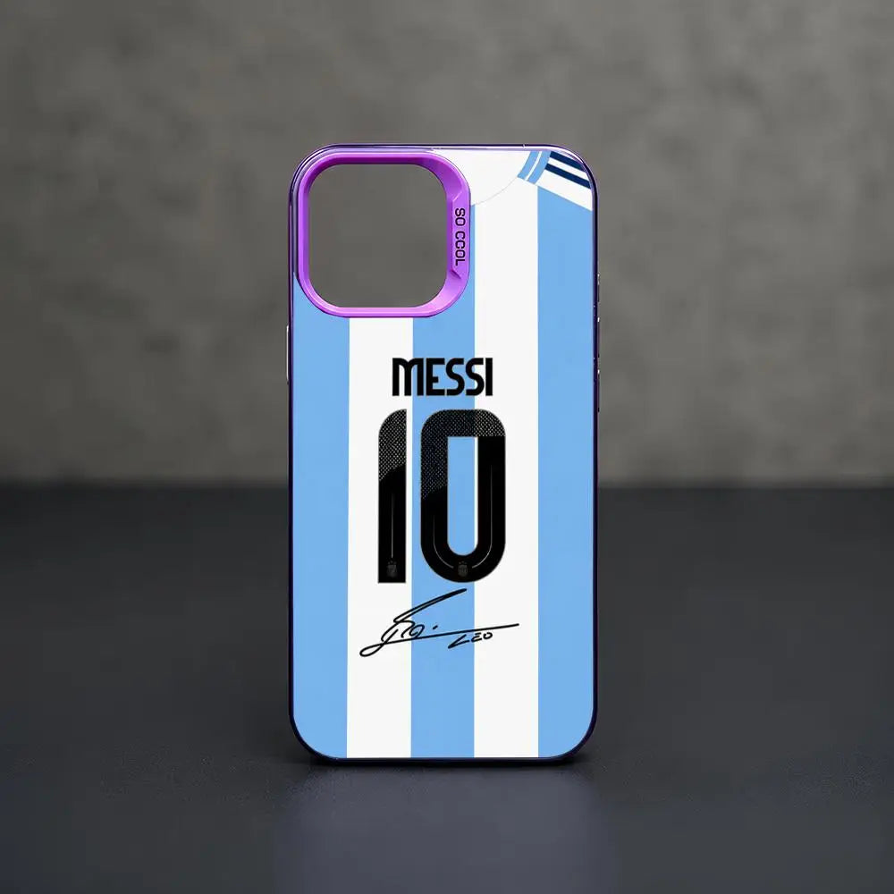 1 Football Star Messi #10 Logo Phone Case iPhone 11/12/13/14/15/16/17 Pro Max Aurora TPU Case Shockproof Slim Stylish Cover