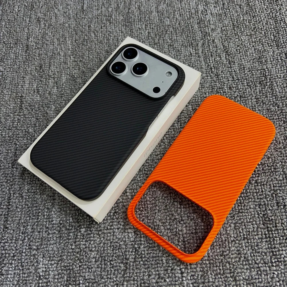 Borderless Ultra Thin Carbon Fiber Magnetic Case for iPhone 17 Air Pro Max 17Pro 17Promax For Magsafe Slim PC Frameless Funda