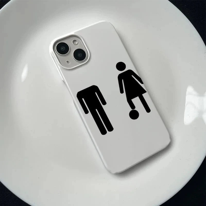Ins Korean Personalized Creative Pattern Phone Case For iPhone 17 AIR 16 15 14 13 12 11 Pro MAX X XR XS 7 8 Plus Y2K Soft Cover