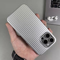 bend wave phone case for iphone 16 15 14 plus 13 12 11 pro max cover Luxury Anti drop funda luggage plating cases carcasa