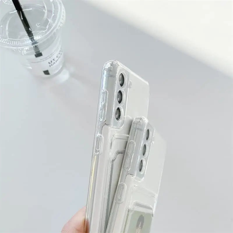 Card Bag Case for Samsung Galaxy S20 S21 S22 S23 FE S24 S25 S26 Plus A55 A35 A25 A15 A24 A54 A14 A34 A53 S24 Ultra 5G Back Cover