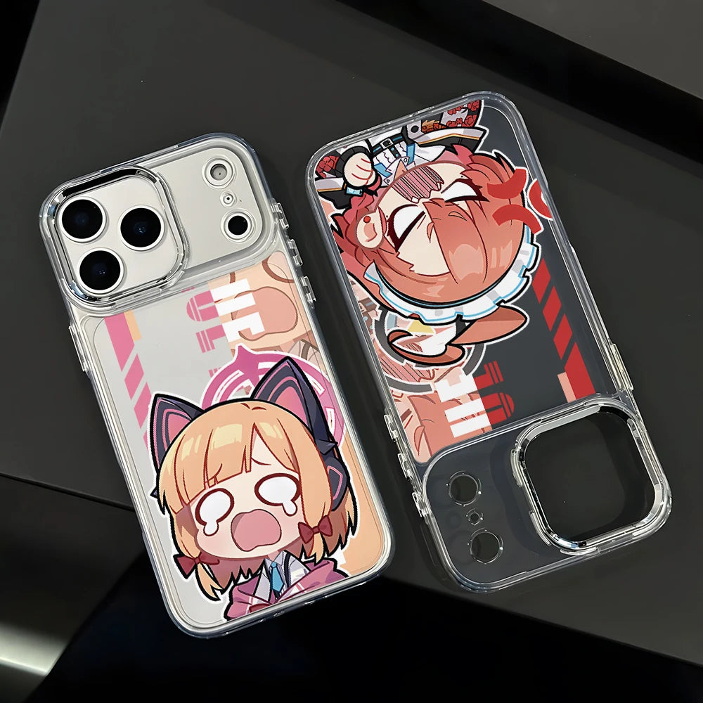 Anime Blue Archives Phone Case for Samsung Galaxy S26 S25 Edge S24 S23 S22 S21 S20 FE Ultra Plus 5G Luxury Transparent Cover