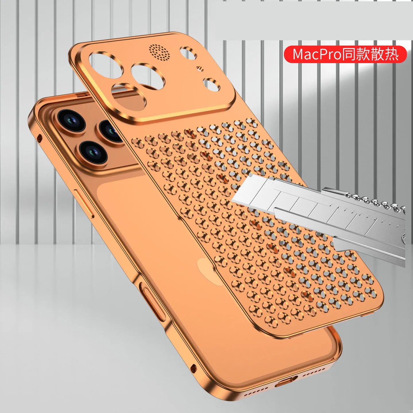 Metal Cooling Hollow Aluminum Phone Case For iPhone 17 Pro Max Aroma Diffuser Heat Dissipation Cover Funda For iPhone 17 Pro